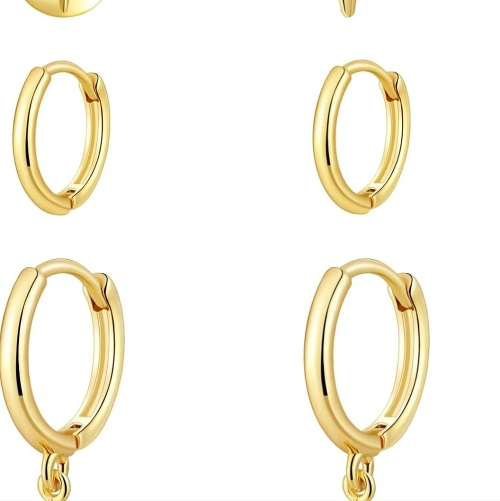 Gold Star Hoop Earrings